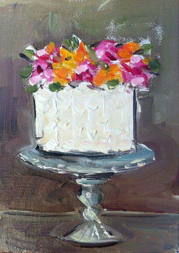 Drawing Flowers On Cake Mutfak Crafts and Painting Pinterest Painting Art and Art