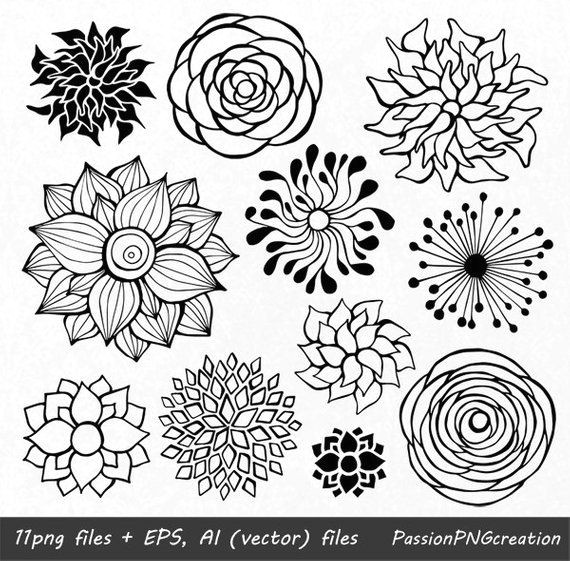 Drawing Flowers On Chalkboard Pin by Etsy On Products Drawings Hand Drawn Flowers Flower Clipart