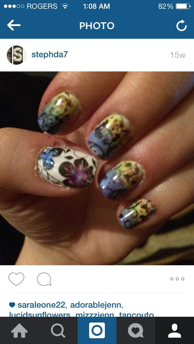 Drawing Flowers On Nails 27 Best My Nails Images On Pinterest My Nails Blue and Purple