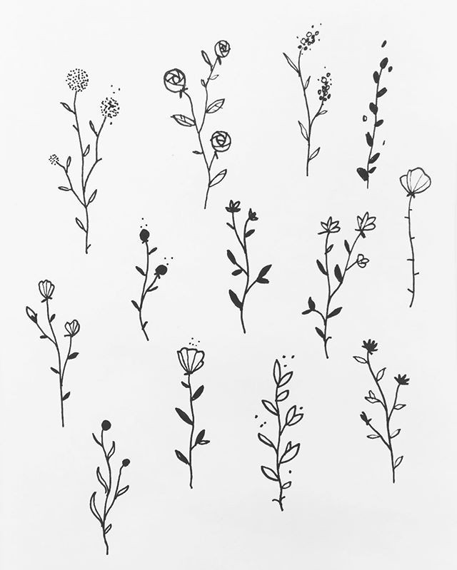 Drawing Flowers Small some Floral Designs Blue Tattoo Designs Tattoos Drawings