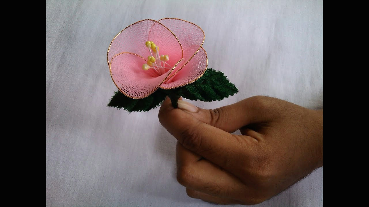 Drawing Flowers Tutorial Youtube Fabric Craft Flower Making socks Flowers Youtube