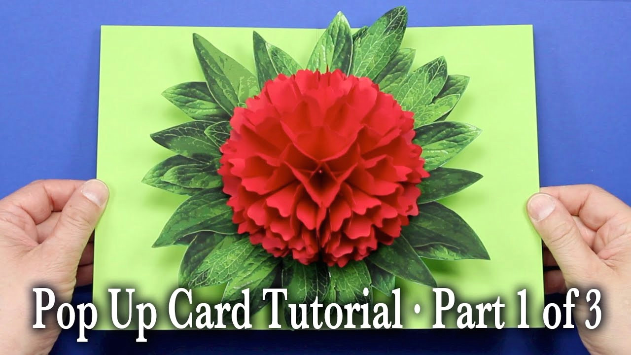 Drawing Flowers Tutorial Youtube Flower Pop Up Card Tutorial Part 1 Of 3 Youtube