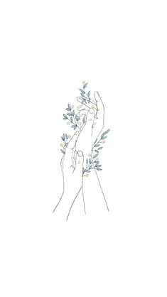 Drawing Flowers while On the Phone Holding Flowers Design Art Drawings Line Art