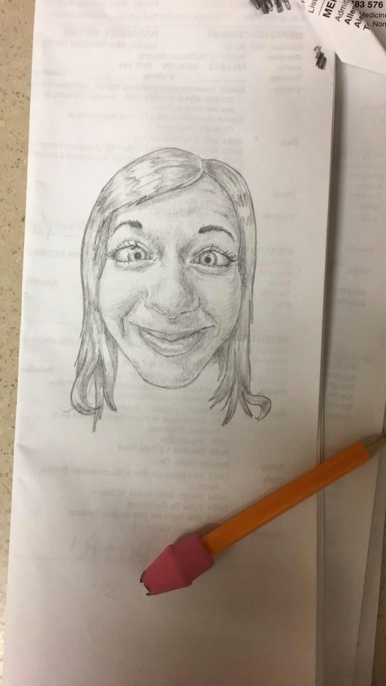 Drawing for Your Girlfriend I Drew My Girlfriend at Work with A Golf Pencil Drawings