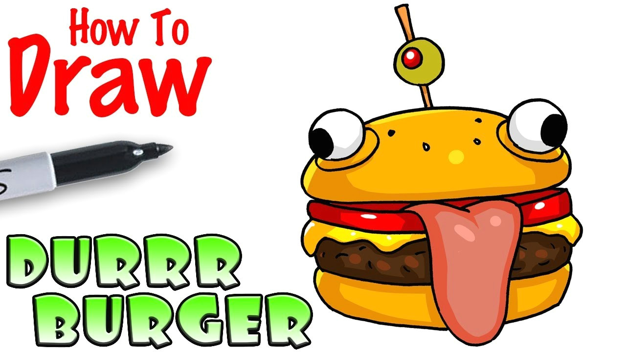 Drawing fortnite Things How to Draw the Durrr Burger fortnite Youtube