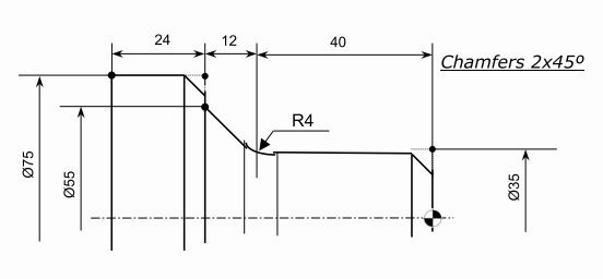 Drawing G-code Program G01 Chamfer and Corner Rounding A Cnc Program Example Helman Cnc