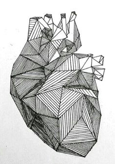 Drawing Geometric Heart Pin by Anne Copper On Diy and Crafts Geometric Heart Geometric