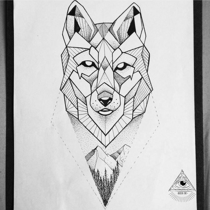 Drawing Geometric Wolf Znalezione Obrazy Dla Zapytania Geometric Wolf Malunky Pinterest