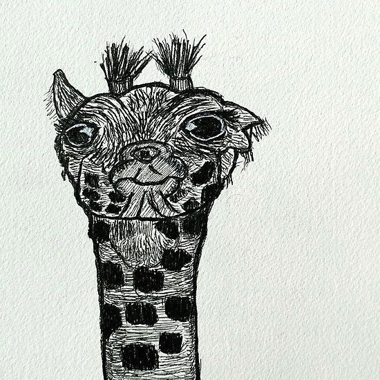 Drawing Giraffe Eyes You Talking to Me Ink Drawing Art Gallery Pinterest