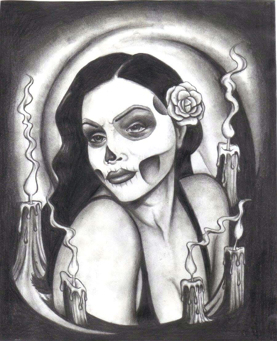 Drawing Girl Gangsta Pin by Joseph Medeiros On Day Of the Dead Celebration Gangster