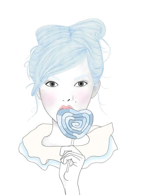 Drawing Girl Lollipop Lollipop Fashion Illustrations Illustrations and Art Boards