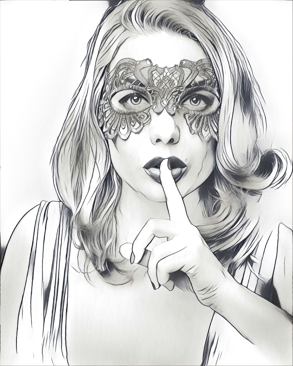 Drawing Girl Mask My Portrait as A Drawing Prisma Wearing A Mask Idilya Blog How
