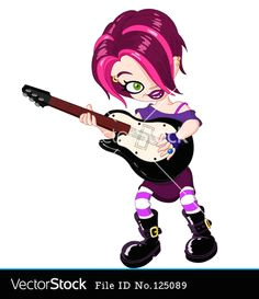 Drawing Girl Playing Guitar 224 Best Girls with Guitars Images Character Design Drawings