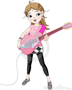 Drawing Girl Playing Guitar 224 Best Girls with Guitars Images Character Design Drawings