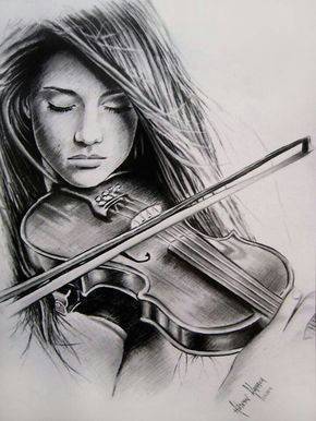 Drawing Girl Playing Violin Learn How to Play the Violin Learntoplayviolin Howtoplayviolin