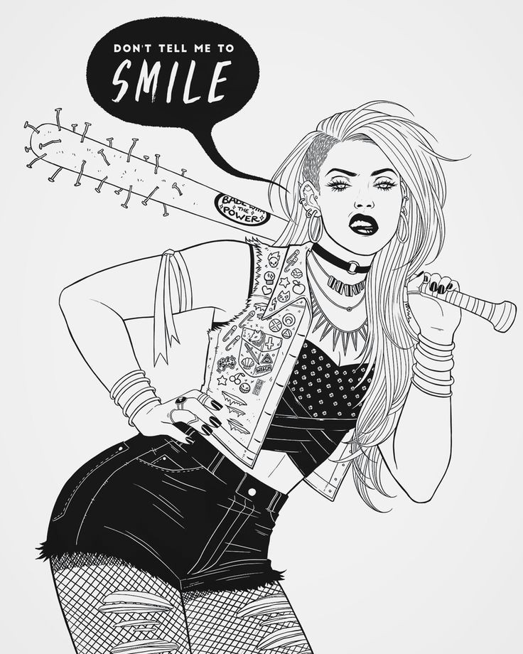 Drawing Girl Power Don T Tell Me to Smile A A Girl Power Cool Females Doing Cool