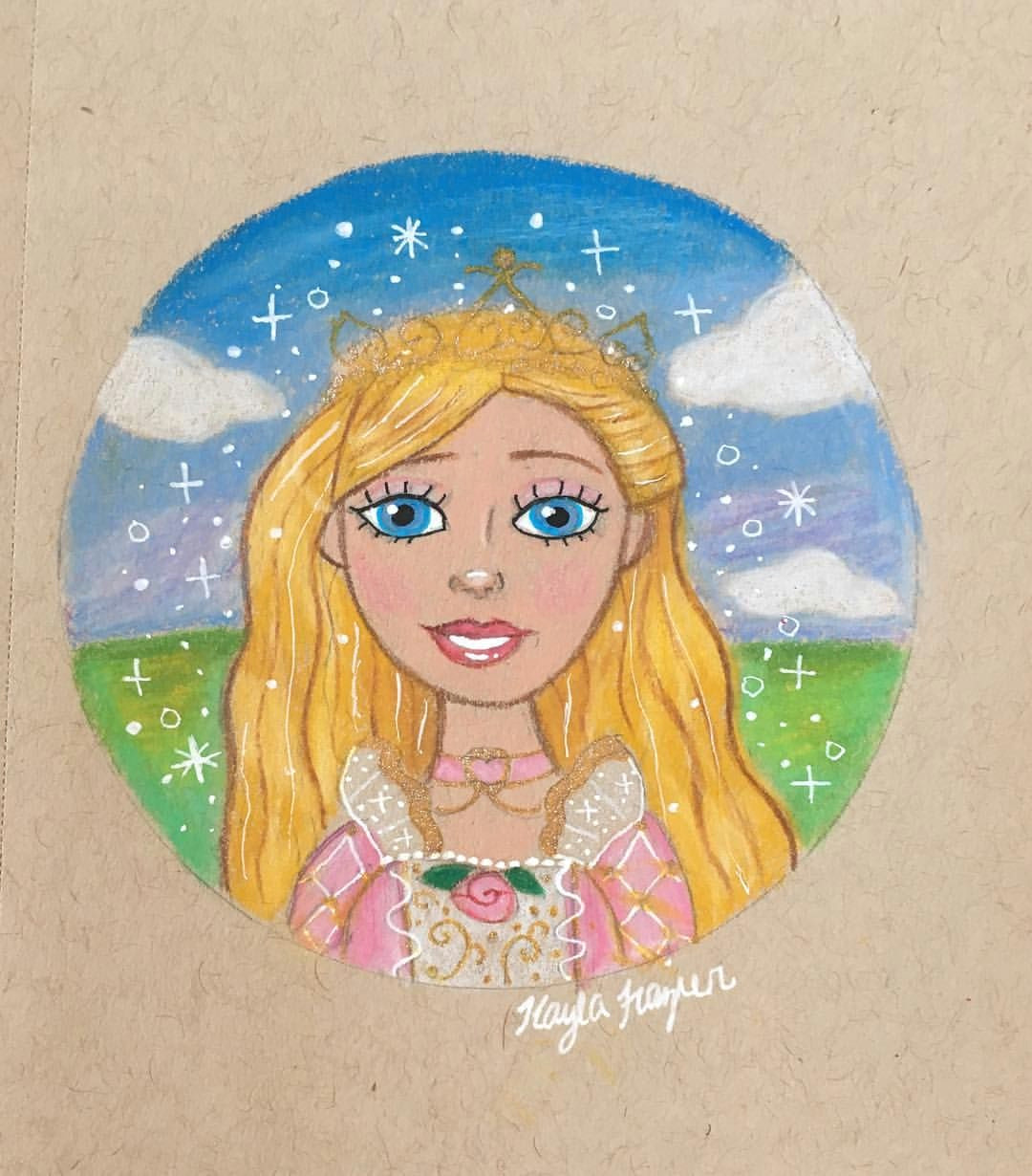 Drawing Girl Princess Barbie Annelise Drawing by Kayla Frazier Barbie Barbiefanart