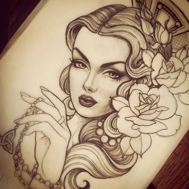 Drawing Girl Tattoo Design Girl Tattoo Design Visit Artskillus Ru for More Tattoo Ideas