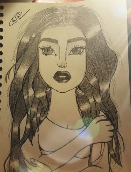 Drawing Girl Thinking What Do You Think D Sketch Love Art Thinking Of You Und