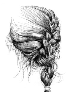 Drawing Girl with Braids 115 Best Drawing Hair Images