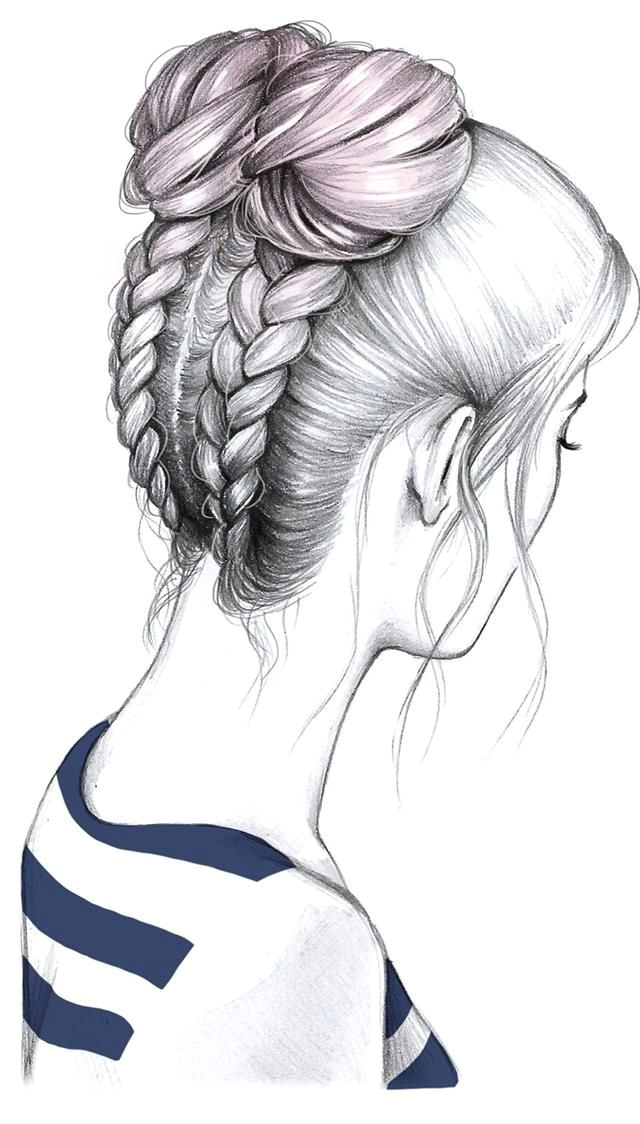 Drawing Girl with Braids Rodete Bien Sujeto Art Pinterest Drawings Art and Art Drawings