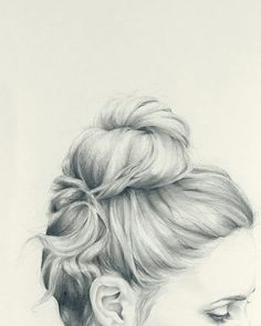 Drawing Girl with Bun 115 Best Drawing Hair Images Drawing Techniques Pencil Drawings