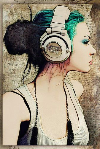 Drawing Girl with Headphones Art Beautiful Draw Drawing Emo Girl Favim Com 54318 Large Picture