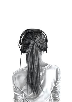 Drawing Girl with Headphones Auriculares Dibujos De Chicas En 2019 Drawings Art Y Art Drawings