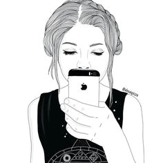 Drawing Girl with Phone 163 Best Cute Tumblr Drawings Images Tumblr Drawings Girl