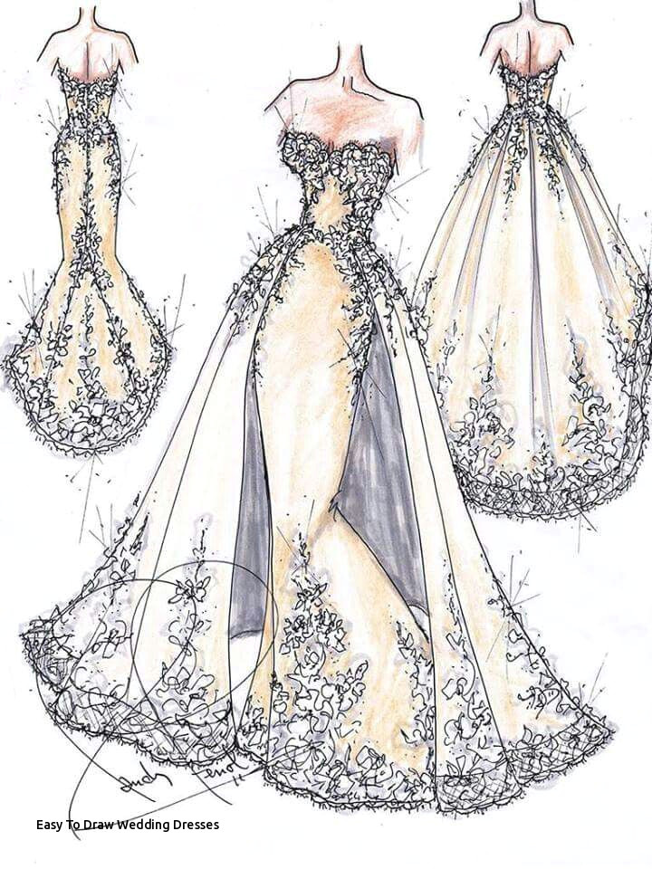 Drawing Gown Easy Easy to Draw Wedding Dresses 356 Best Brides Dress Sketches Images