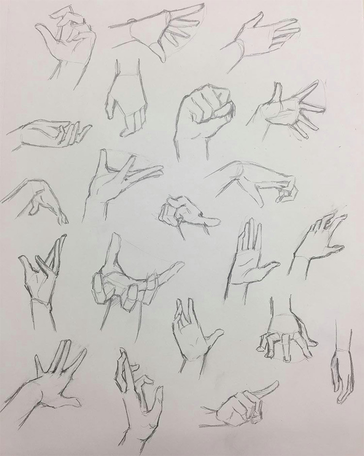 Drawing Hands and Feet Pdf 100 Drawings Of Hands Quick Sketches Hand Studies