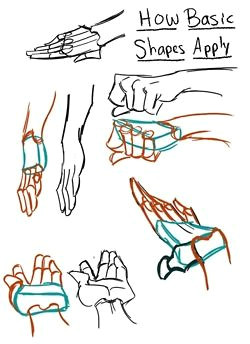 Drawing Hands Basic Shapes Hand Refs Hand Drawn Animation Practice Pinterest Drawings