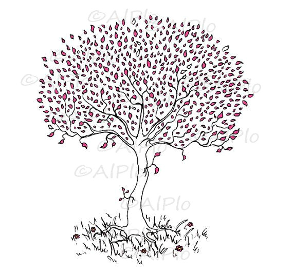Drawing Hands Blackpink Love Tree Digital Download Landscape Floral Drawing Love Amulet