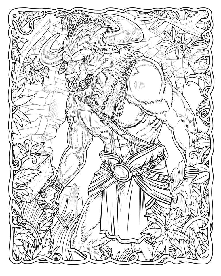Drawing Hands Book Amazon Com Mythological Life Adult Coloring Book Hand Drawn Framed