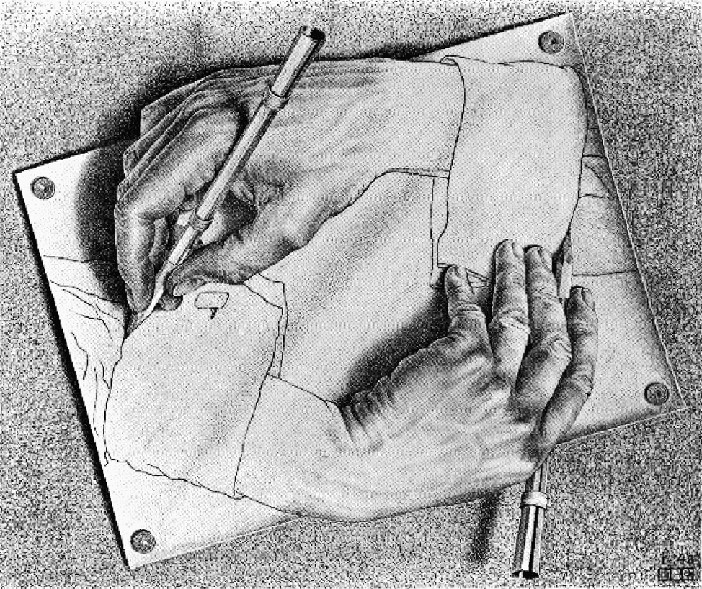 Drawing Hands by Escher 2 M C Escher S Drawing Hands A C 2009 the M C Escher Company