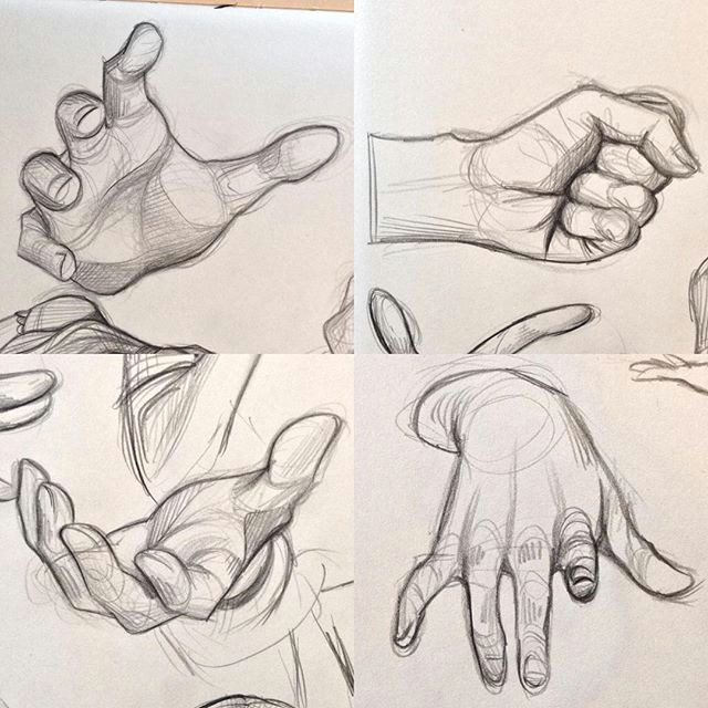 Drawing Hands Construction Practice Ref Used Art and Drawing Tutorial Pinterest Hand