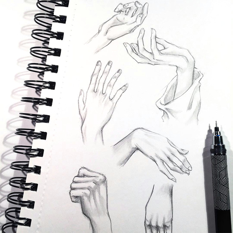 Drawing Hands Feet Pdf 100 Drawings Of Hands Quick Sketches Hand Studies