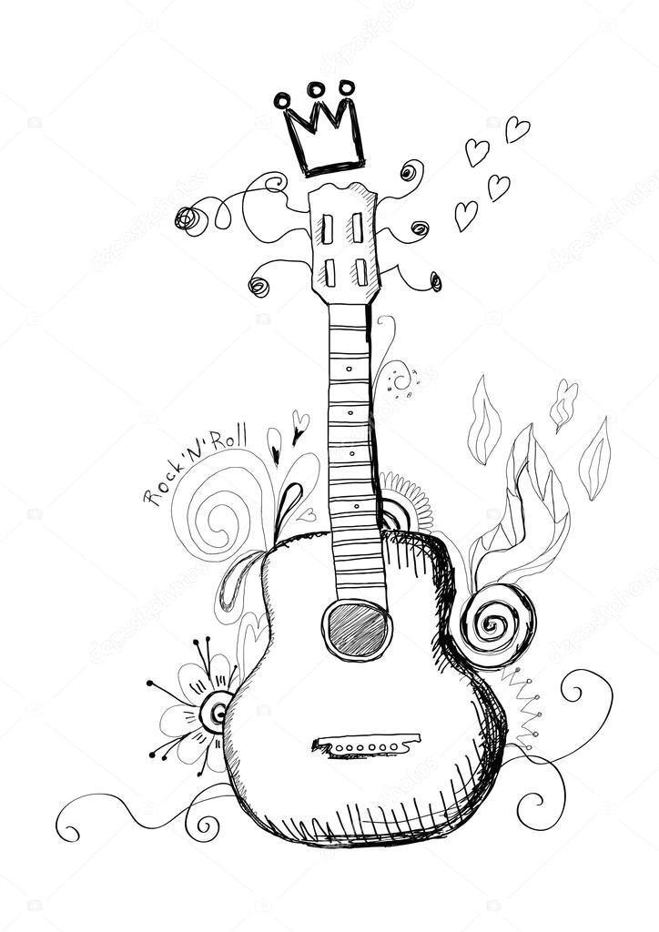 Drawing Hands Guitar Guitar Drawing Free Download On Ayoqq org