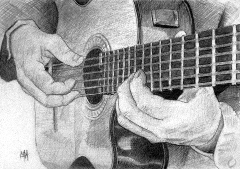 Drawing Hands Guitar Guitar Drawing Free Download On Ayoqq org