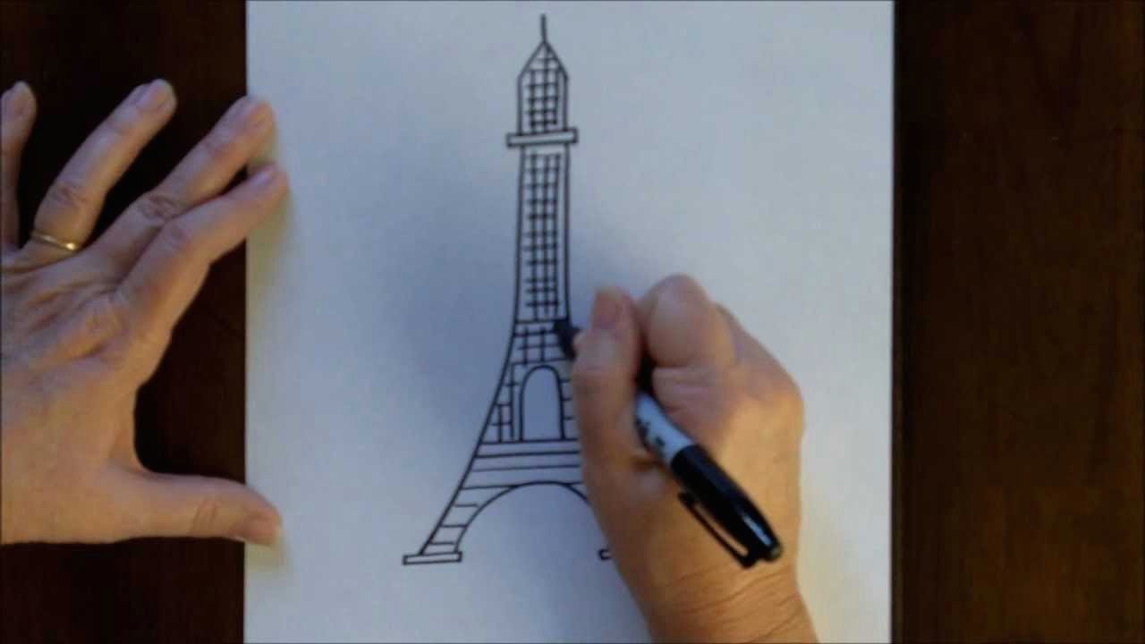 Drawing Hands On A Clock Ks1 Free Drawing Lesson How to Draw the Eiffel tower Easy Simple Drawing