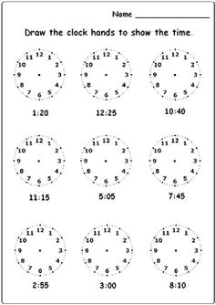 Drawing Hands On A Clock Year 2 52 Best Teaching Time Images Learning Day Care Math Activities