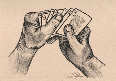 Drawing Hands Proportions Drawing Of Hand Holding Cards 100daysofhands How to Draw Hands