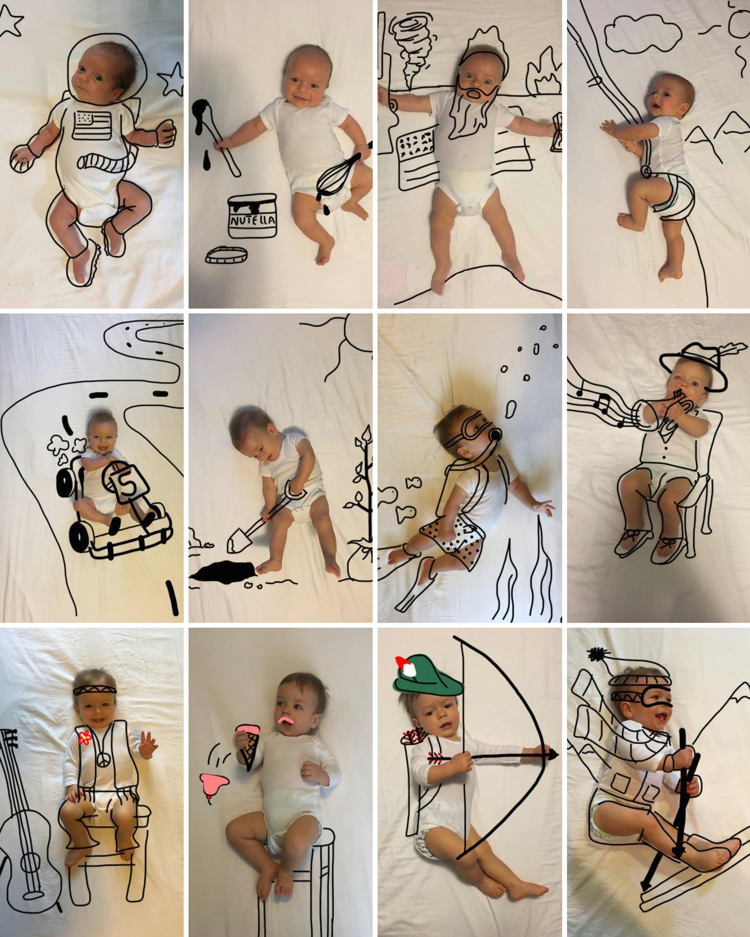 Drawing Hands Reddit My Wife Made A Month by Month Collage Of Our Boy S First Year Pics