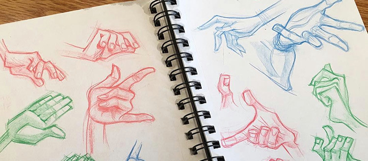 Drawing Hands Study 100 Drawings Of Hands Quick Sketches Hand Studies