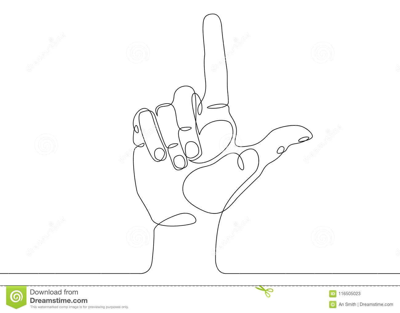 Drawing Hands with Lines Continuous Line Drawing Hand Pointing Direction Finger Stock Vector