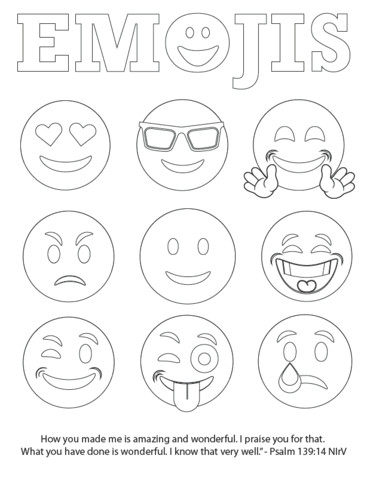 Drawing Heart Emoji Emojis Bible Verse Coloring Page Free Children S Pastor Only