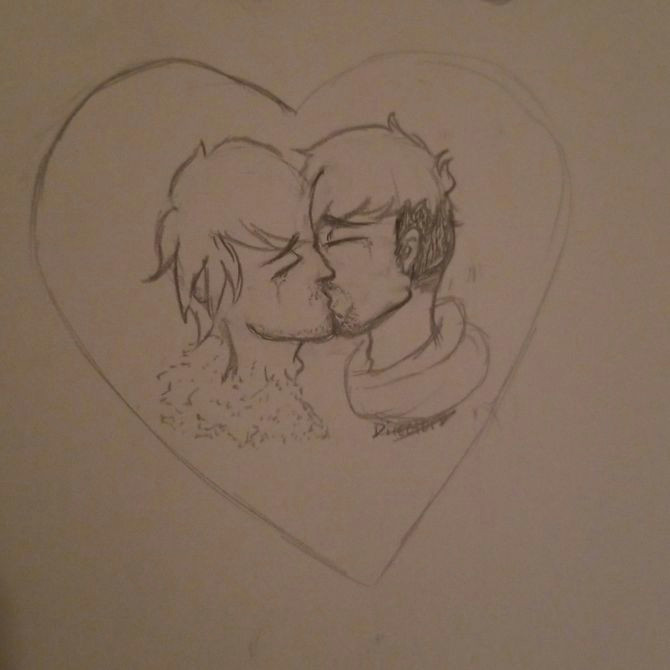 Drawing Heart touching How to Draw People Kissing with Pictures Wikihow