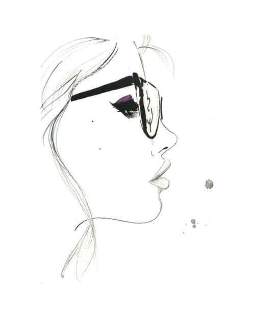 Drawing Heart touching Simple Beauty Simple Drawing Pencil Girl Glasses Eyeglasses