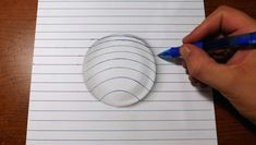 Drawing Heart Trick Art On Lined Paper Wie Man Recht Einfach 3d Bilder Zeichnet Basteln Drawings 3d