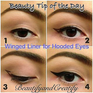 Drawing Hooded Eyes How to Create Winged Eyeliner On Hooded Lids Follow Blog for More
